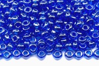 Бисер чешский PRECIOSA круглый 4/0 66300 синий прозрачный, блестящий, квадратное отверстие, 50г