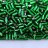 Бисер японский TOHO Bugle стеклярус 3мм #0036 зеленый изумруд, серебряная линия внутри, 5 грамм - Бисер японский TOHO Bugle стеклярус 3мм #0036 зеленый изумруд, серебряная линия внутри, 5 грамм