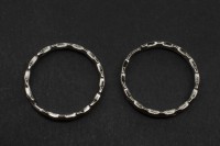 Кольцо для брелока 25х2,5мм, цвет платина, железо, 17-001, 2шт