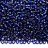 Бисер японский MIYUKI круглый 15/0 #4281 синий, серебряная линия внутри, Duracoat, 10 грамм - Бисер японский MIYUKI круглый 15/0 #4281 синий, серебряная линия внутри, Duracoat, 10 грамм
