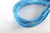 Шнур кожаный 2мм, цвет голубой, 51-002, 1 метр