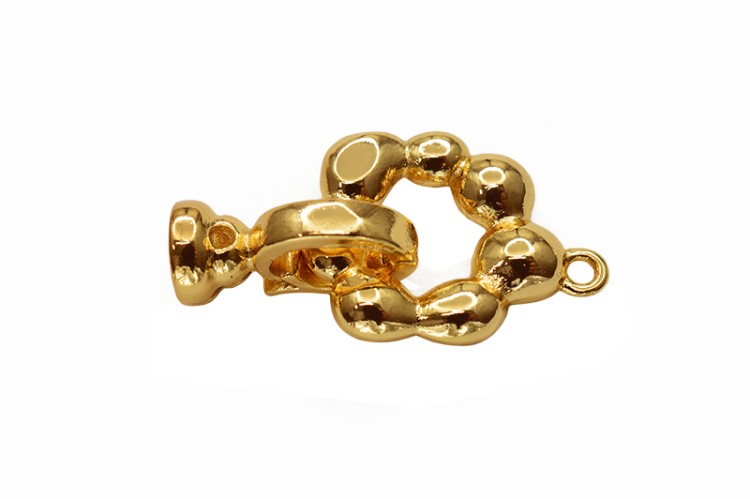 Замок с концевиком, 22х14х6мм, внутренний диаметр 4мм, отверстие 1мм, цвет золото, латунь, 08-040, 1шт Замок с концевиком, 22х14х6мм, внутренний диаметр 4мм, отверстие 1мм, цвет золото, латунь, 08-040, 1шт