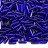 Бисер чешский PRECIOSA стеклярус 37100 7мм синий, серебряная линия внутри, 50г - Бисер чешский PRECIOSA стеклярус 37100 7мм синий, серебряная линия внутри, 50г
