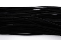 Шнур из искусственной замши, ширина 2,5мм, толщина 1,2мм, цвет черный, 54-010, отрез около 1 метра