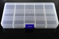 Контейнер для мелочей прямоугольный 15 ячеек, 17,5х10х2,2см, пластиковый, 1005-049, 1шт