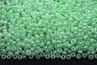 Бисер китайский круглый размер 12/0, цвет 0144 зеленый непрозрачный, блестящий, 450г