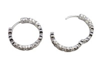 Серьги кольца Конго 19х20х4мм, латунь, родий, 21-386, 1 пара