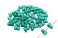 Бусины Tee beads 2х8мм, отверстие 0,5мм, цвет 63130 бирюзовый непрозрачный, 730-029, 10г (около 50шт)