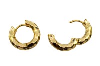 Серьги кольца Конго 18х20х4мм, латунь, позолота, 21-515, 1 пара