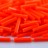 Бисер японский TOHO Bugle стеклярус 9мм #0050 оранжевый закат, непрозрачный, 5 грамм - Бисер японский TOHO Bugle стеклярус 9мм #0050 оранжевый закат, непрозрачный, 5 грамм