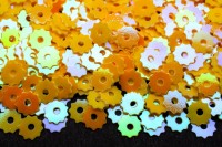 Пайетки Цветок 4,5мм, цвет желтый, 1022-041, 10 грамм