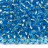 Бисер чешский PRECIOSA круглый 8/0 67010 голубой, серебряная линия внутри, 50г - Бисер чешский PRECIOSA круглый 8/0 67010 голубой, серебряная линия внутри, 50г