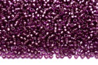 Бисер японский MIYUKI круглый 15/0 #4279 фиолетовый, серебряная линия внутри, Duracoat, 10 грамм