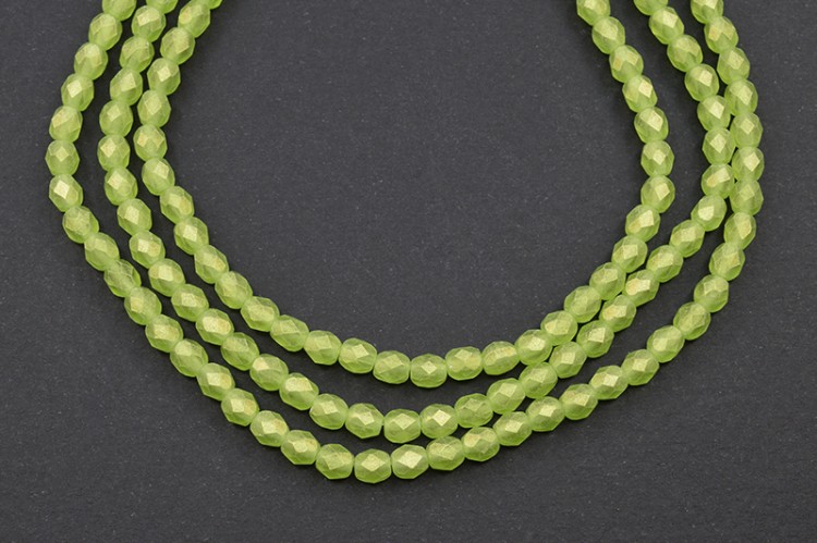 Бусины граненые Firepolish 4мм, отверстие 0,8мм, цвет MSG5023 оливковый, 714-004, 1 нить (около 50шт) Бусины граненые Firepolish 4мм, отверстие 0,8мм, цвет MSG5023 оливковый, 714-004, 1 нить (около 50шт)