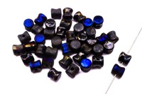 Бусины Pellet beads 6х4мм, отверстие 0,5мм, цвет 23980/22283 Azuro непрозрачный, Etched, 732-040, 10г (около 60шт)