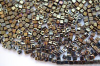 Бисер чешский PRECIOSA кубический 3х3мм 18549 серый металлик, 50г