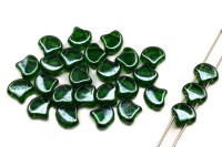 Бусины GINKO 7,5х7,5мм, отверстие 0,8мм, цвет 50050/14410 зеленый прозрачный блестящий, 710-038, 10г (около 40шт)