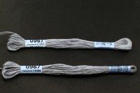 Мулине Gamma, цвет 0967 светло-серый, хлопок, 8м, 1шт
