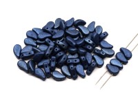 Бусины PaisleyDuo 8х5мм, отверстие 0,8мм, цвет 23980/79031 синяя замша, металлик, 751-066, 10г (около 37шт)