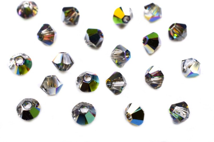 Бусина биконус Swarovski 5328 #001 VM 3мм Crystal Vitrail Medium, 5328-3-001-222, 20шт Бусина биконус Swarovski 5328 #001 VM 3мм Crystal Vitrail Medium, 5328-3-001-222, 20шт
