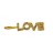 Подвеска LOVE 24х6х2мм, отверстие 3х4мм, латунь/фианиты, золото, 18k позолота, 22-743, 1шт - Подвеска LOVE 24х6х2мм, отверстие 3х4мм, латунь/фианиты, золото, 18k позолота, 22-743, 1шт