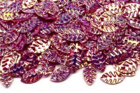 Пайетки Листики 9х4мм, цвет золотисто-фиолетовый, 1022-078, 10г