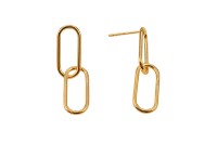 Гвоздики основы для серег 30х7х13мм, штифт 0,8мм, цвет золото, латунь, 18К позолота, 21-310, 1 пара