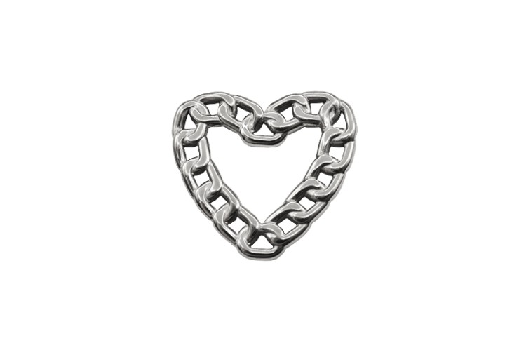 Коннектор Сердце 22х20,5х2мм, цвет стальной, хирургическая сталь, 14-404, 1шт Коннектор Сердце 22х20,5х2мм, цвет стальной, хирургическая сталь, 14-404, 1шт
