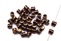 Бусины Pellet beads 6х4мм, отверстие 0,5мм, цвет 23980/14415 темная бронза, 732-037, 10г (около 60шт)
