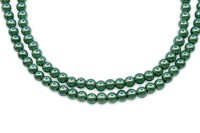 Жемчуг искусственный 4мм, отверстие 0,5мм, цвет зеленый, 512-006, 1 нить (около 39см, около 110шт)