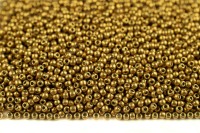Бисер японский TOHO круглый 11/0 #YPS0017 острая горчица, hybrid металлизированный, 10 грамм