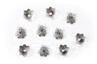 Обниматель для бусины 7х2мм, отверстие 1мм, цвет серебро, хирургическая сталь, 02-026, 10шт