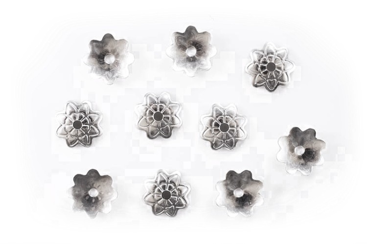 Обниматель для бусины 7х2мм, отверстие 1мм, цвет серебро, хирургическая сталь, 02-026, 10шт Обниматель для бусины 7х2мм, отверстие 1мм, цвет серебро, хирургическая сталь, 02-026, 10шт