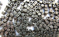 Бисер чешский PRECIOSA кубический 3х3мм 18549М матовый серый металлик, 50г