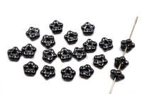 Бусина Flower 5мм, отверстие 1мм, цвет 23980/14400 гематит непрозрачный, 733-031, 20шт
