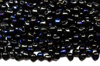 Бисер MIYUKI Drops 3,4мм #55031 Black Azuro, непрозрачный, 10 грамм
