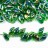 Бисер японский MIYUKI Long Magatama #0179 зеленый, прозрачный радужный, 10 грамм - Бисер японский MIYUKI Long Magatama #0179 зеленый, прозрачный радужный, 10 грамм