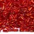 Бисер чешский PRECIOSA стеклярус 97050 5мм витой красный, серебряная линия внутри, 50г - Бисер чешский PRECIOSA стеклярус 97050 5мм витой красный, серебряная линия внутри, 50г
