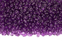 Бисер чешский PRECIOSA Twin 2,5х5мм В2002 фиолетовый прозрачный, 50г