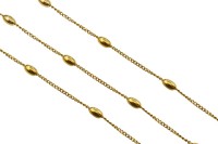 Цепочка для бижутерии Овал 7х4мм, звено 2х1,5х1мм, цвет золото, хирургическая сталь, 27-302, 50см