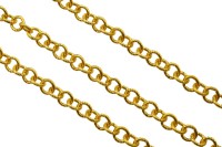 Цепочка для бижутерии звено круглое 8х8х1,5мм, цвет золото, железо, 27-333, 1м
