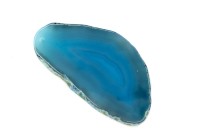 Срез Агата природного, оттенок темно-синий, 65х35х6мм, отверстие 2мм, 37-439, 1шт