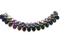Бусины Pip beads 5х7мм, цвет 23980/29443 радужный непрозрачный, 701-060, 5г (около 36шт)