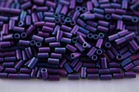 Бисер японский TOHO Bugle стеклярус 3мм #0705 синий, матовый ирис, 5 грамм