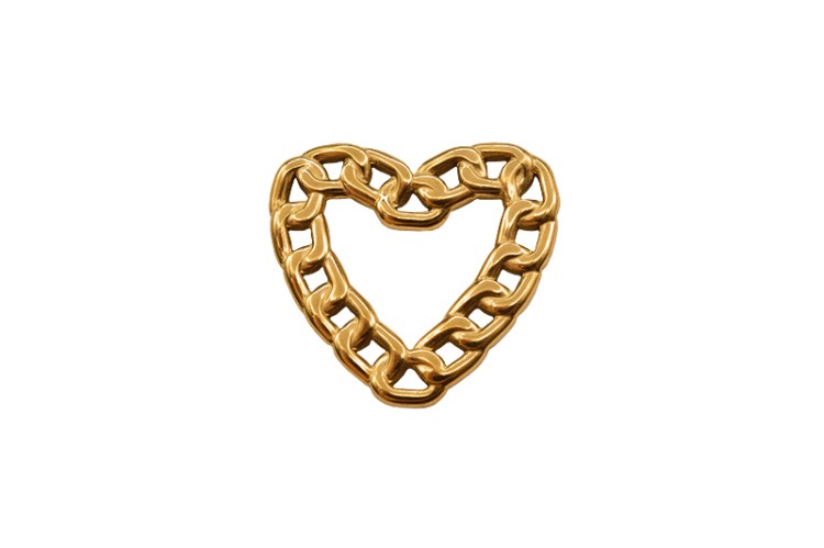 Коннектор Сердце 22х20,5х2мм, цвет золото, хирургическая сталь, 14-403, 1шт Коннектор Сердце 22х20,5х2мм, цвет золото, хирургическая сталь, 14-403, 1шт