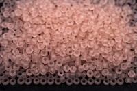 Бисер японский MIYUKI круглый 11/0 #0155F бледный розовый, матовый прозрачный, 10 грамм