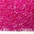 Бисер китайский круглый размер 12/0, цвет 0206 прозрачный, розовая линия внутри, радужный, 450г - Бисер китайский круглый размер 12/0, цвет 0206 прозрачный, розовая линия внутри, радужный, 450г
