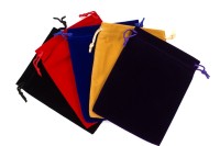 Сумочка подарочная 12х15см, ассорти цветов, бархат, 36-024, 1шт