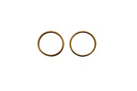 Кольца соединительные 12х1мм, неразъемные, цвет золото, хирургическая сталь, 18k позолота, 13-203, 2шт