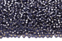 Бисер японский MIYUKI круглый 15/0 #4276 деним, серебряная линия внутри, Duracoat, 10 грамм